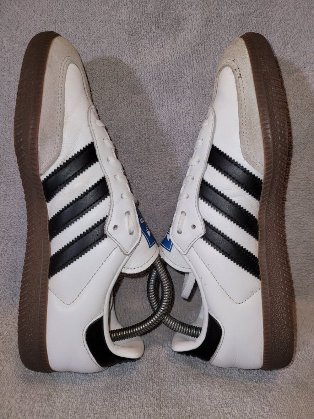 Adidas Samba OG J IE3675 Youth Size 7 White Black Brown Gum Sole Sneakers - Picture 10 of 14